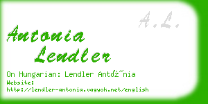 antonia lendler business card